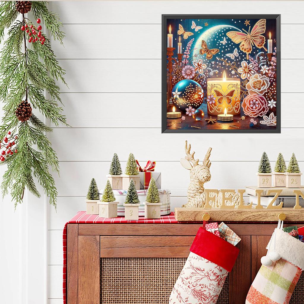 Flowers DIY Gem Art Diamond Painting Kits for Home Wall Decor Diamond Dots Gem Art Crystal Rhinestones Diamond Painting 30x30cm