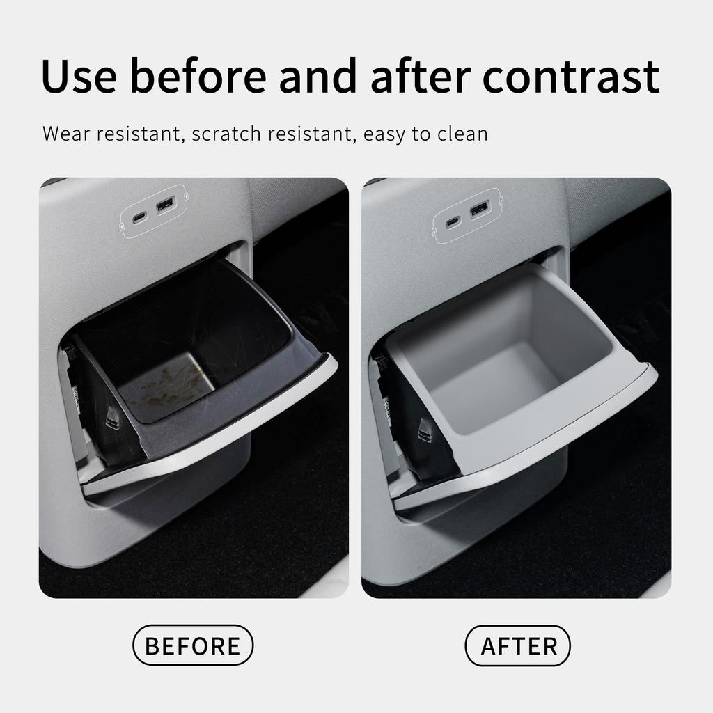 for Leapmotor B10 2025 2026 Car Armrest Box Rear Storage Tray Silicone Organizers Interior Accessories Tidying