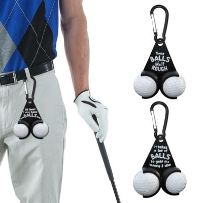Držák golfových míčků Zábavný stojan a zásobník na golfové míčky s karabinou Přenosná taška na uložení golfových míčků Golfové příslušenství pro golfistu