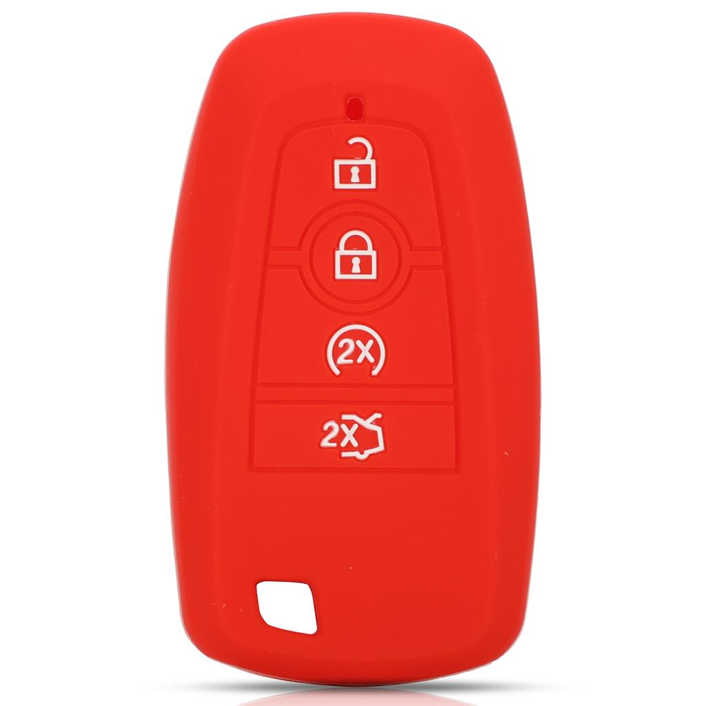 jingyuqin Remote 4 Buttons Key Case Cover For Ford Fusion Mustang Explorer F-150 F-250 F-350 2017 2018 Skin Holder