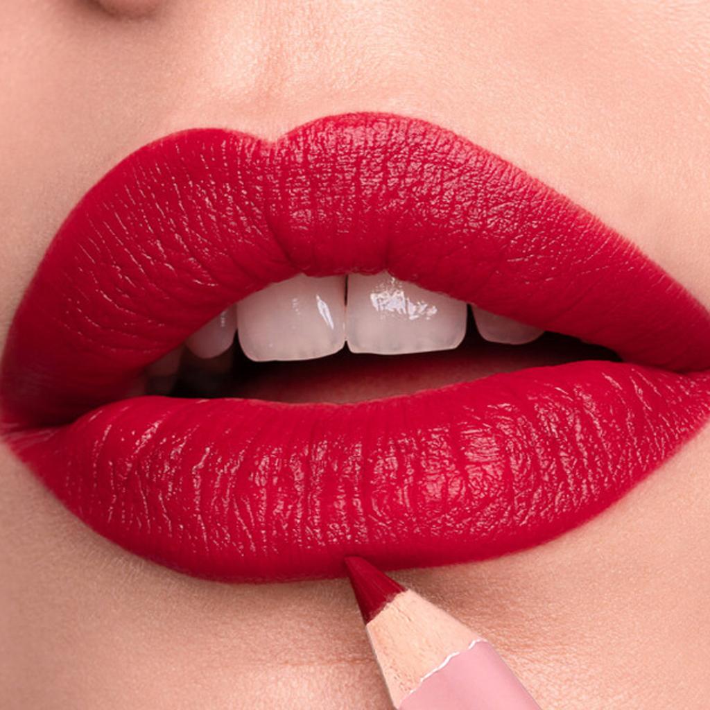 Lápis de Lábios Mat à Prova d'Água Duradouro de Madeira Delineador Natural para Lábios Contorno Labial Rosa Nude Maquilhagem 12 Cores
