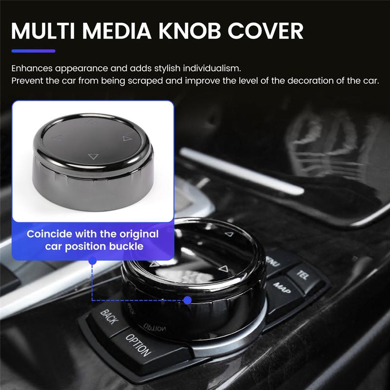 for IDrive Car Multimedia Button Cover Trim Knob Sticker for -BMW F10 F18 F07 F20 F21 F06 F12 F30 F01 F02 F25 F26