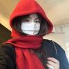Soft Neck Collar Beanies Cap Triangular Winter Neckerchief Hat Versatile Knitted Hooded Cap  Warmer
