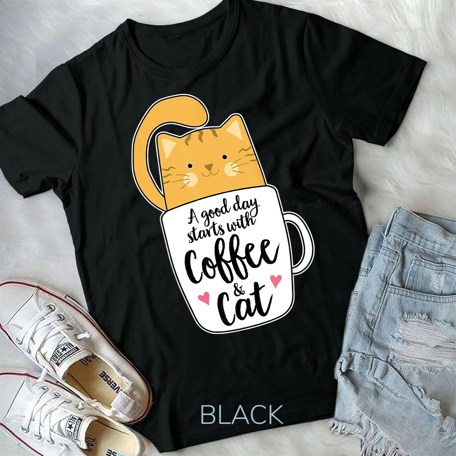 Funny Orange Cat Coffee Mug Tshirt Cat Lover Gifts Unisex Form T-shirt XXXL