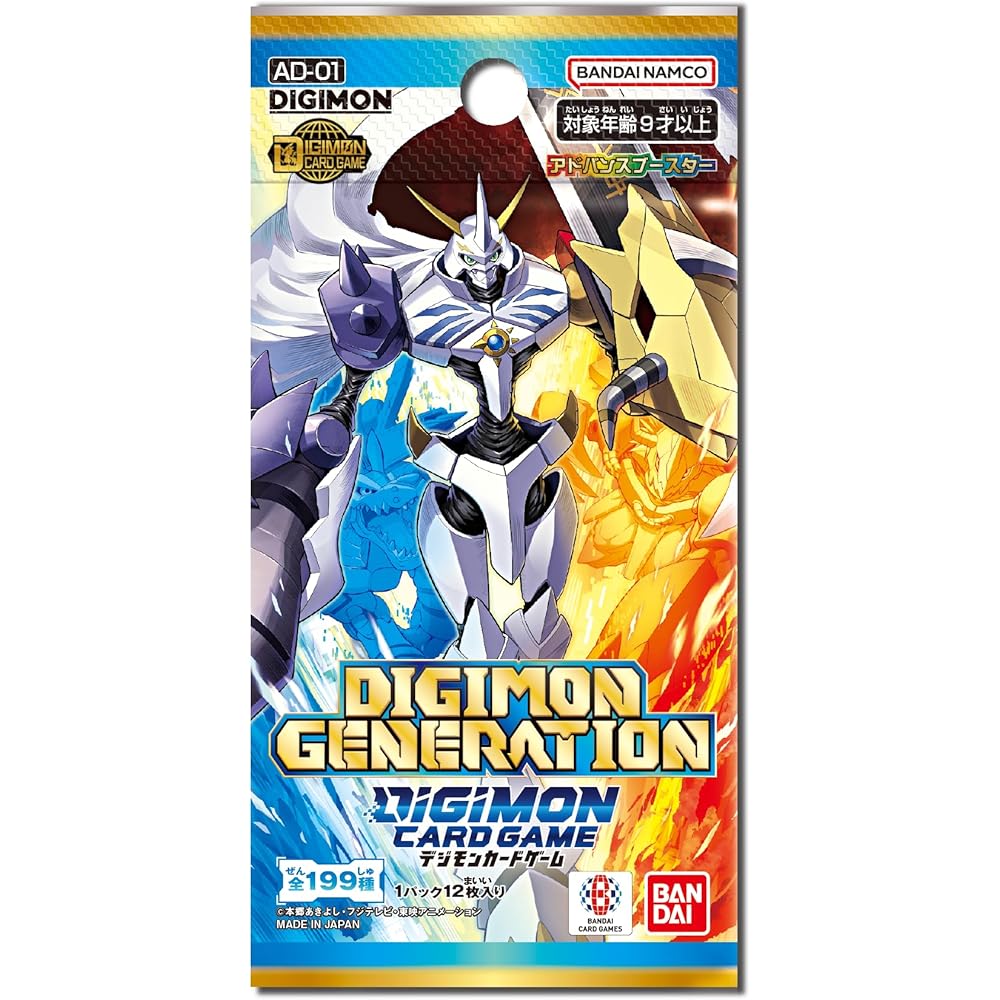 Bandai Digimon Card Game Advance Booster Digimon Generation AD-01 Box of 12 Packs