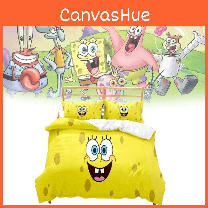 Bettwäsche Schwammkopf Einzel Doppel Bettbezug Kissenbezüge Zubehör Sets