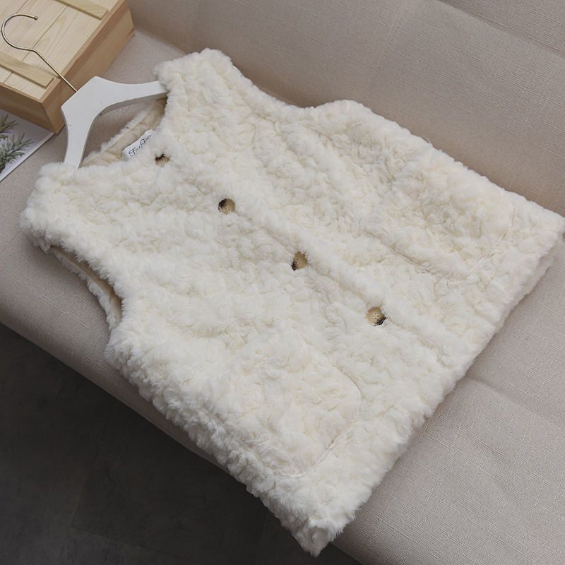 Imitation rabbit fur imitation fur vest women's jacket 2024 autumn new foreign style outer wear velvet thickened sleeveless vest
