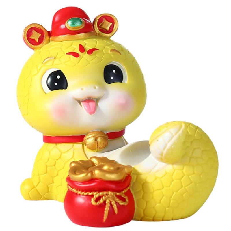 2025 Year Of Snake Theme Phone Stand Phone Holder Resin Craft Cartoon Animal New Year Desk Decoration