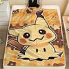 Pikachu Flannel Blanket Print Design for Bed Sofa Chair Travel and Picnic.-TING