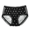 Plus Size Sexy Lace Mesh Seamless Women's Hip-Hugging Triangle Panties - Ice Silk Fat MM 200-300 Jin