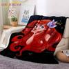 Princess and Prince Blanket Classic Cartoon Flannel Blankets Mermaid Ariel Throw Blanket for Bed Couch Office Portable Blankets