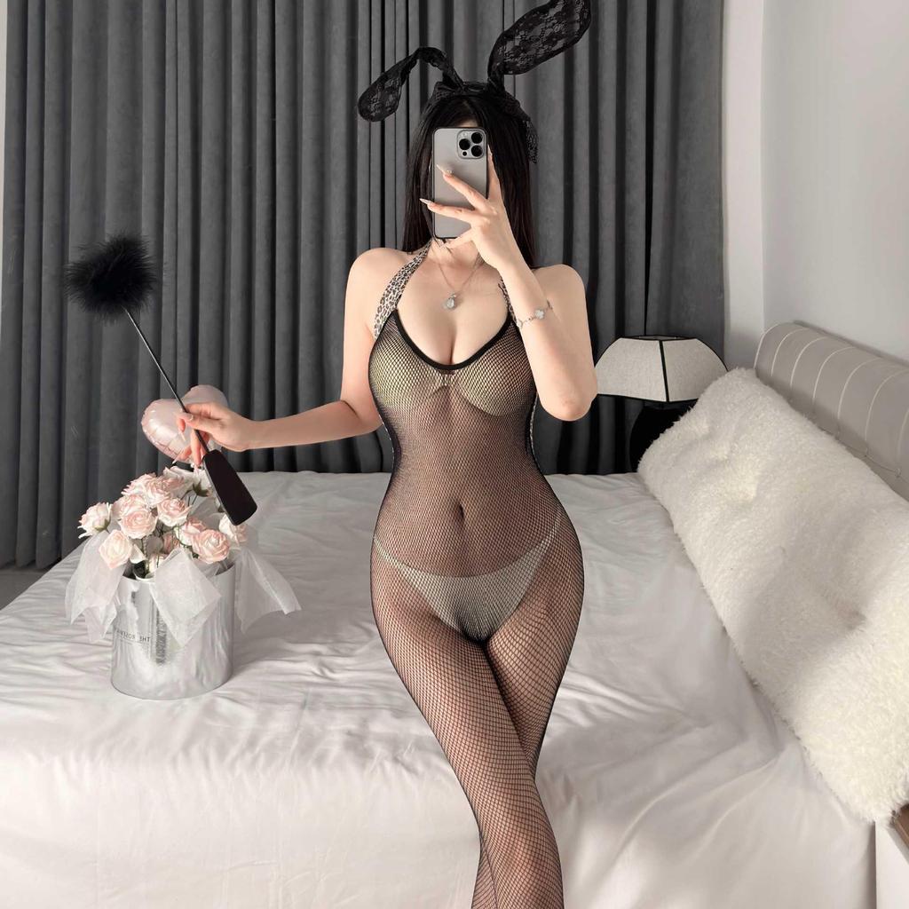 Body plasă mărime mare: Lenjerie intimă cu crotch deschis și caracteristică de rupere manuală