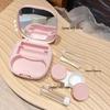 Macaron-Inspired Contact Lens Case with Mirror – Portable, Stylish, Student-Friendly Companion Box