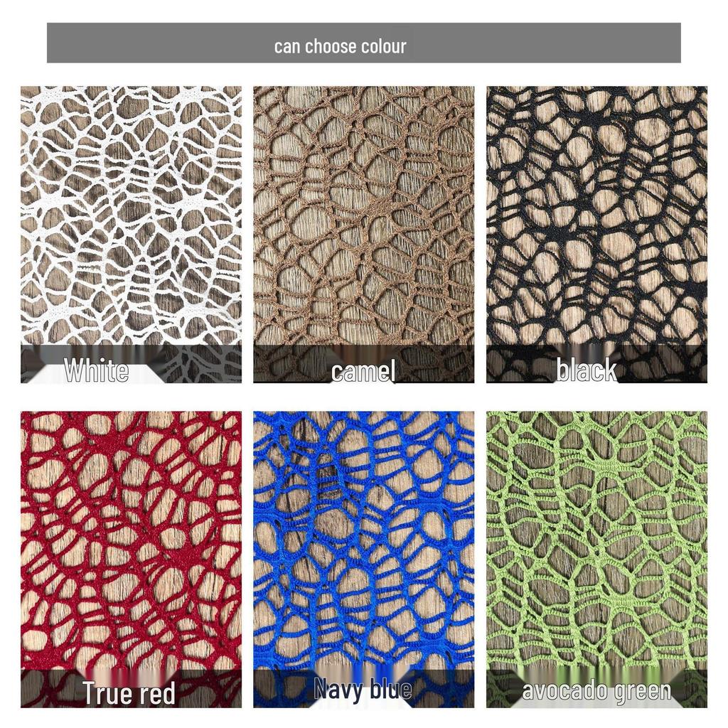 Irregular Large Mesh Crochet Texture Decorative Fabric