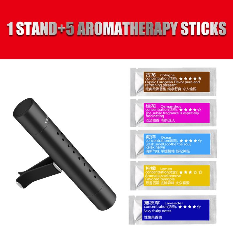 Car Fragrance Custom Vent Clip Cylindrical Essential Oil Car Diffuser Vent Clip with 5 Refill Sticks for Auto Office Kitchen