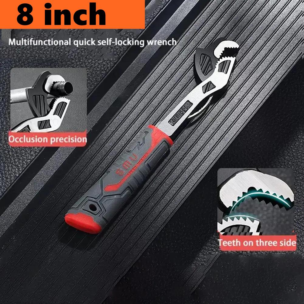 Industrial Grade Adjustable Multifunctional Self-locking Pipe Wrench Tool, Universal Pipe Wrench, Fast Power Grip Pipe Wrench
