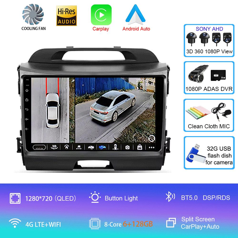 Android 14 Car Radio For Kia Sportage 3 SL 2010 - 2016 Multimedia Video Player Navigation GPS No 2din 2 din dvd