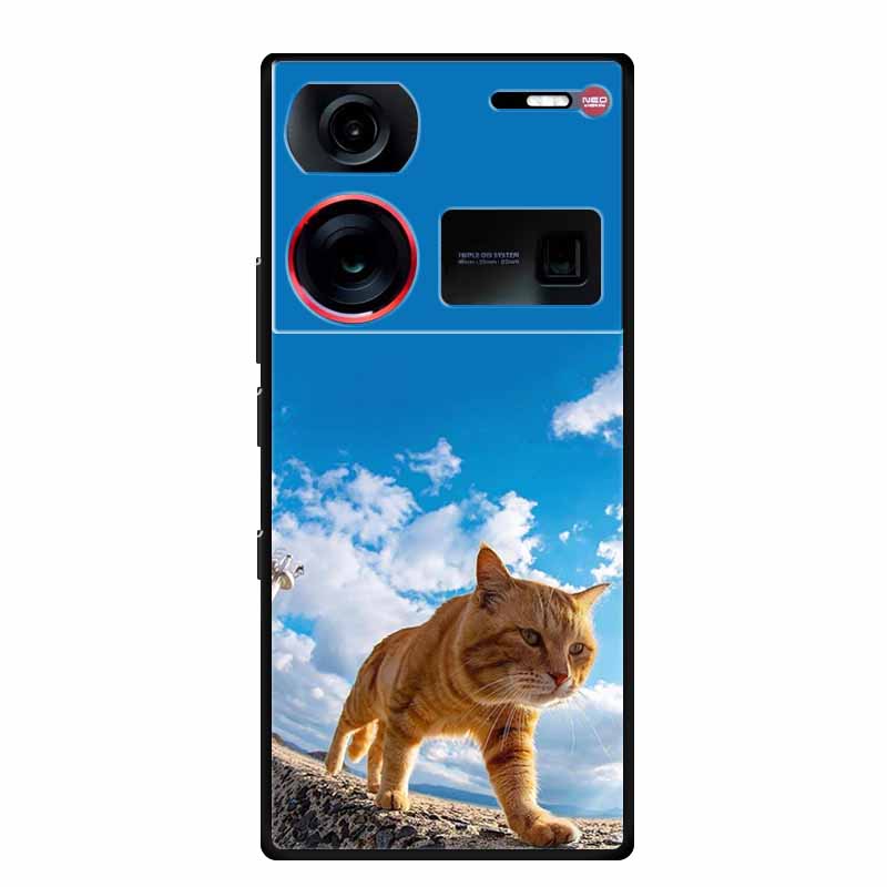 6.8" For ZTE Nubia Z60 Ultra Case Shockproof Black Silicone Soft Phone Case For ZTE Nubia Z60 Ultra Back Cover Case Cute Cartoon