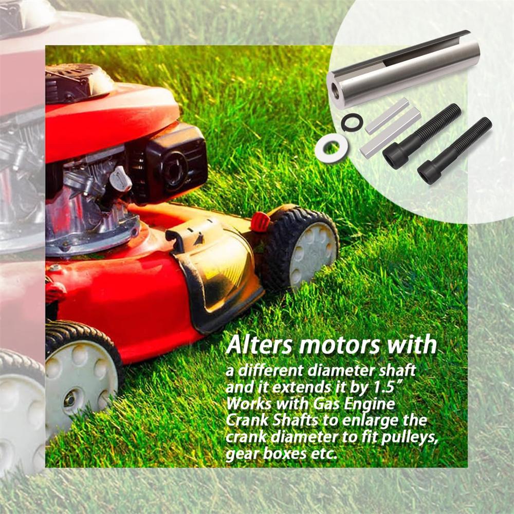 Prodloužený 1 až 1 1/8 palce 1/4" Klíčový Adaptér Hřídele Klikové Hřídele Řemenice Plynového Motoru