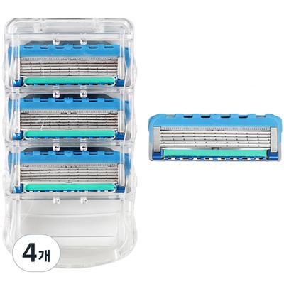 ON BU Gillette kompatybilne ostrza do maszynki do golenia Premium Close Contact 5-warstwowe Fusion Proglide Power, 4 opakowania, 4 sztuki, koreańskie ostrza do maszynki do golenia