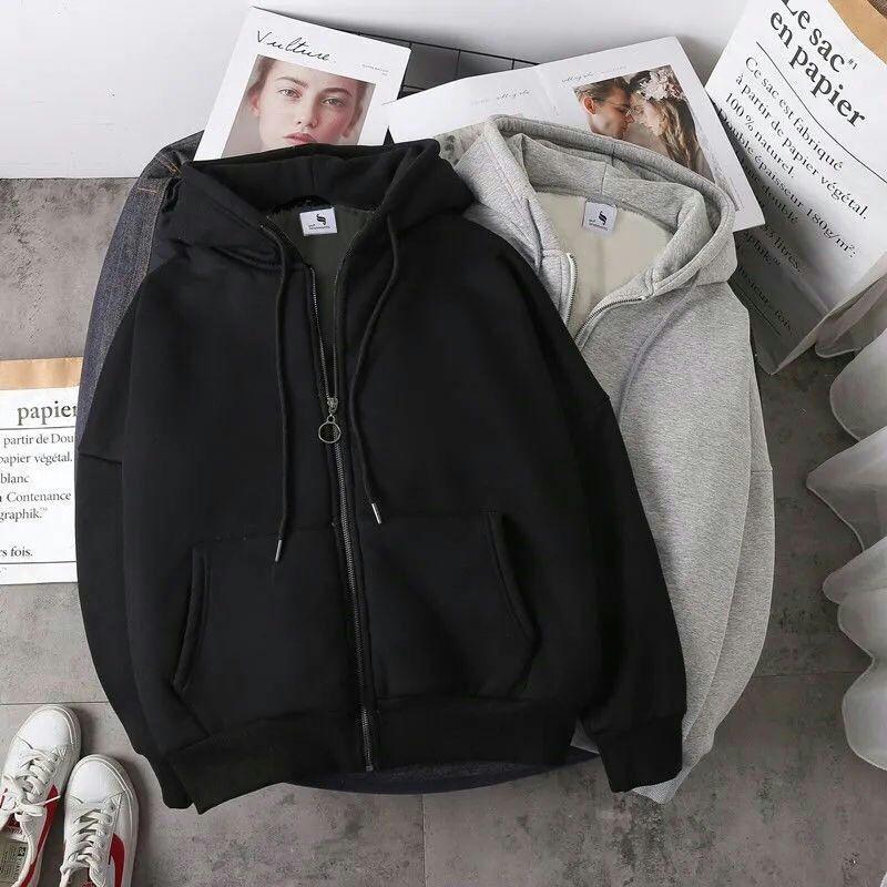 Men's Korean Style Casual Hooded Cardigan – Trendy, Loose, Versatile Zipper Jacket for Early Autumn