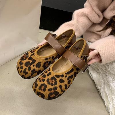 Celebridade da internet sapatos Mary Jane retrô franceses de sola baixa para usar de duas formas sapatos de vovó cabeça redonda sapatilhas outono