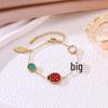 Luxury Multi-Color Enamel Ladybug & Mother-of-Pearl Bracelet
