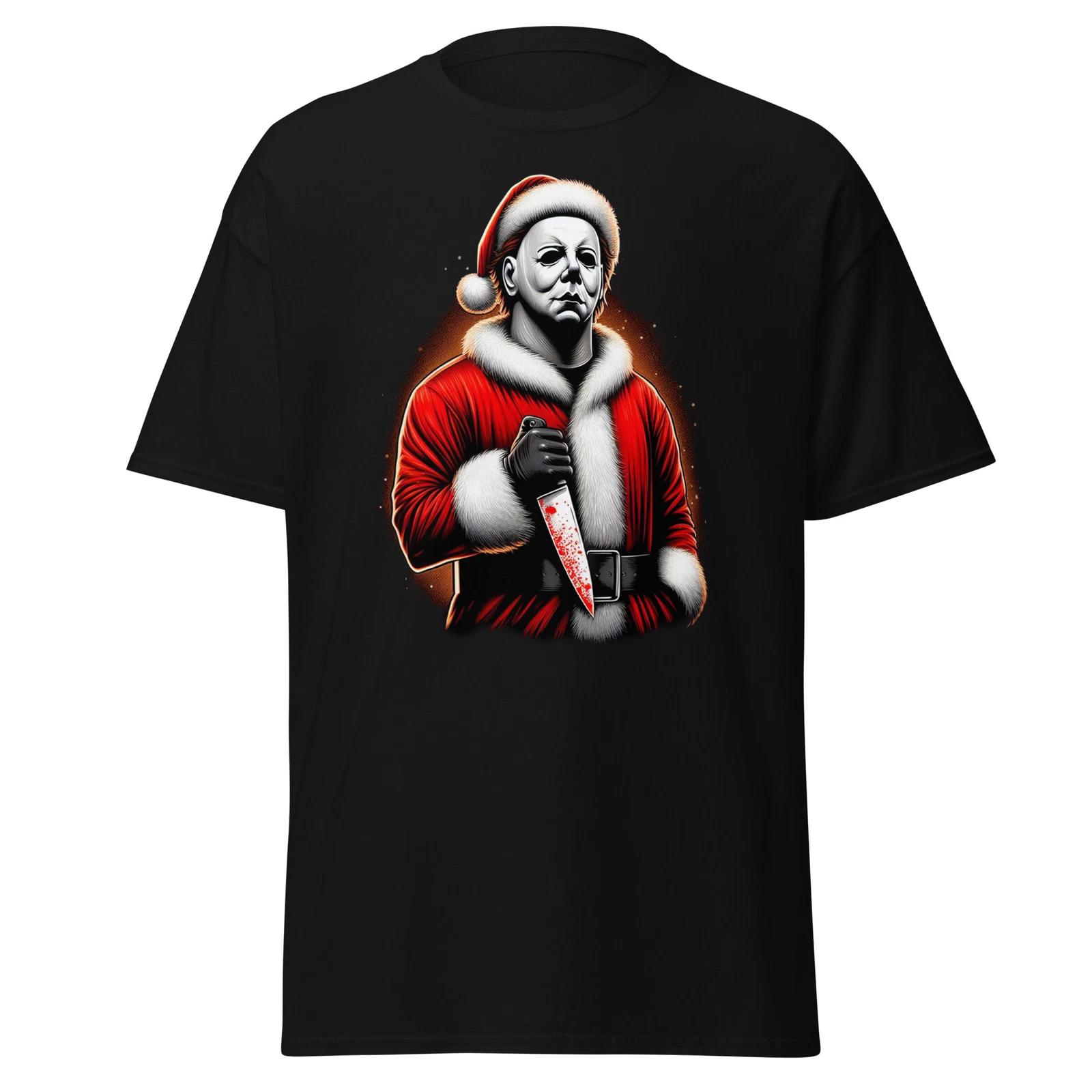 Michael Myers Santa T-Shirt - Unwrap Horror in a Silent Night XXL