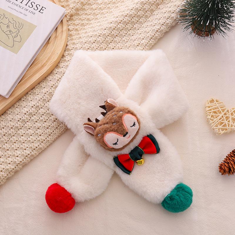 

Детский мультяшный шарф с оленями - Зимняя грелка для шеи для мальчиков и девочек