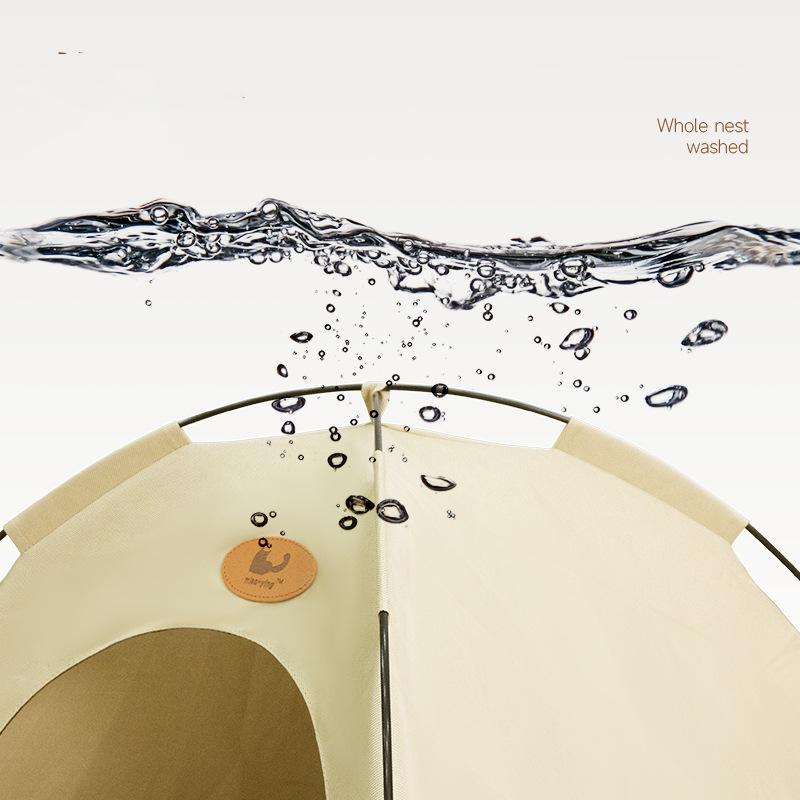Foldable Pet Tent with Removable Mat | 4-Season Waterproof Outdoor Cat&Dog House | Portable Travel Bed for Camping/Hiking | Brea
