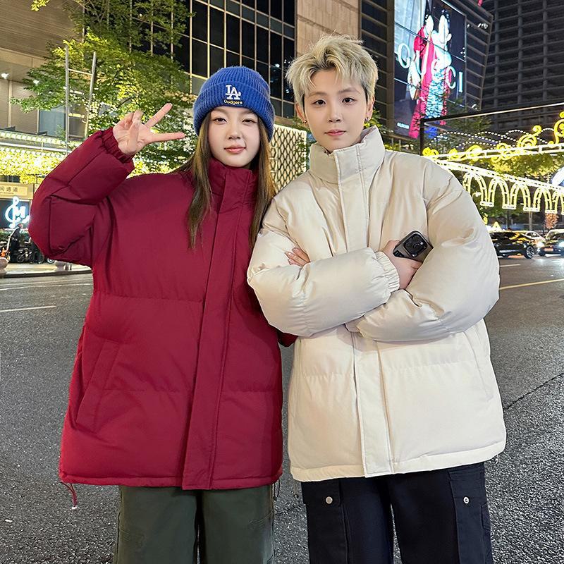 Men's Trendy Winter Cotton Jacket 2024 - Stand-up Collar, Loose Fit, Youthful Style