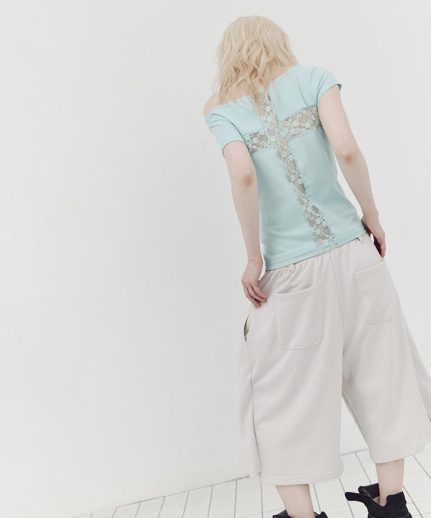 SETUP-EXE Double Layered Bermuda Pants / Beige
