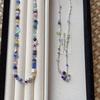 Handmade Korean Style Colorblock Cat Eye Bead Necklace Women Layered Sweet Minimalist Choker Chain