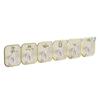 Adhesive Door Hook Hole Free 6 Row Design Multifunctional Wall Hanging Hook for Kitchen Yellow