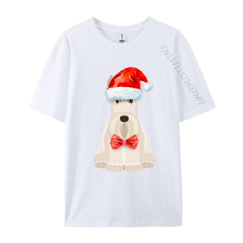 Scottish Terrier Christmas Idea For Women Xmas Scottie Dog T Shirt Cotton Clothes Humor Winter T-Shirt
