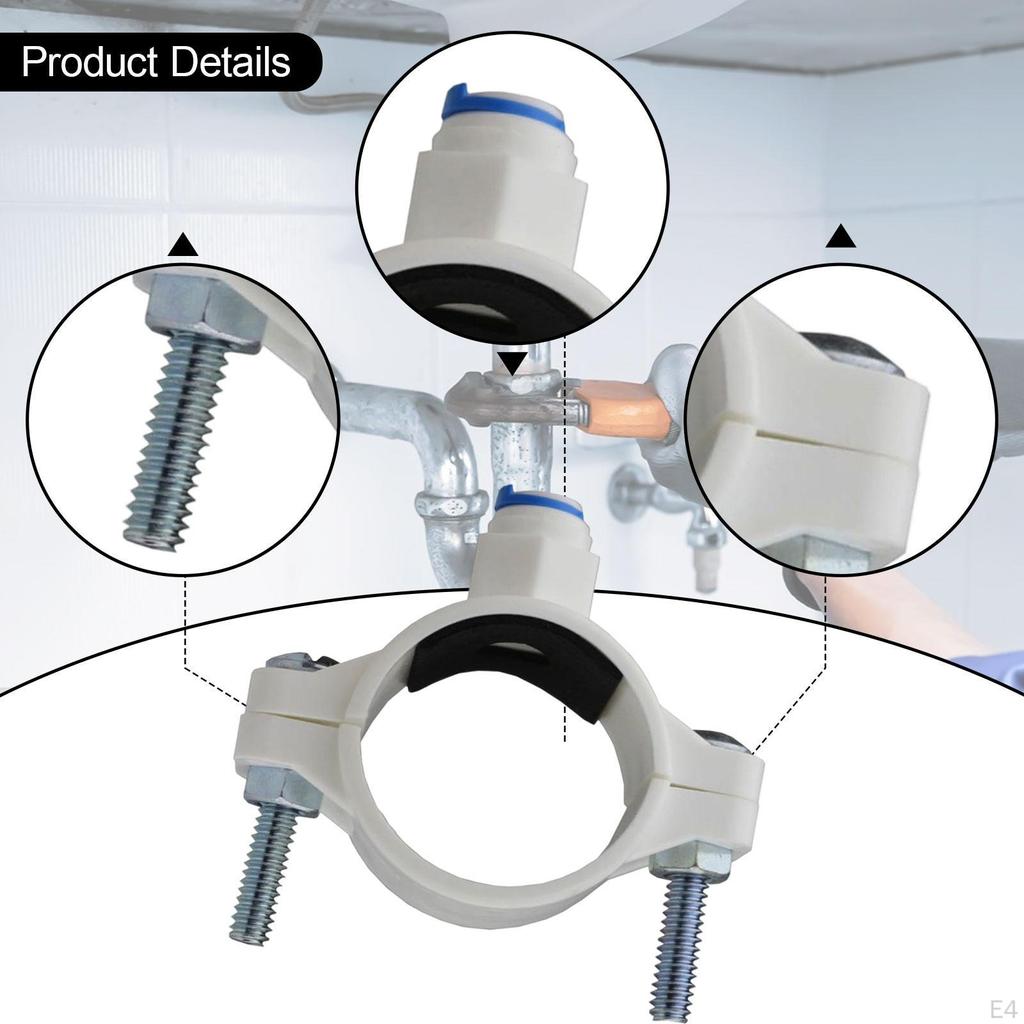 Drain Clamp under The Sink Quick Connector Practical Saddle Valve Clip Drinking Water Waste