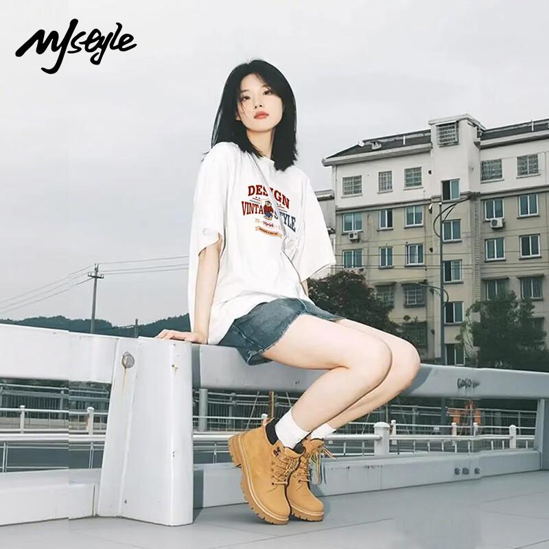 

MJ STYLE Women s Loose Fit Cotton T-Shirt M