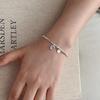 Herzförmiges Mondstein Unregelmäßiges Sterling Silber Anhänger Armband für Damen - Hochwertiges Handgefertigtes Design