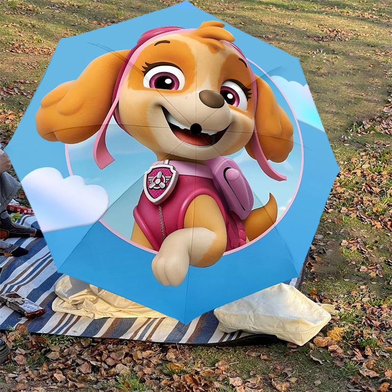1PC doggy paw patrol Umbrella-8-Rib Reinforced, Automatic Open, Lightweight & Durable, Cute Fashion Accessory for Outdoor, Beach or Casual Use, Beach