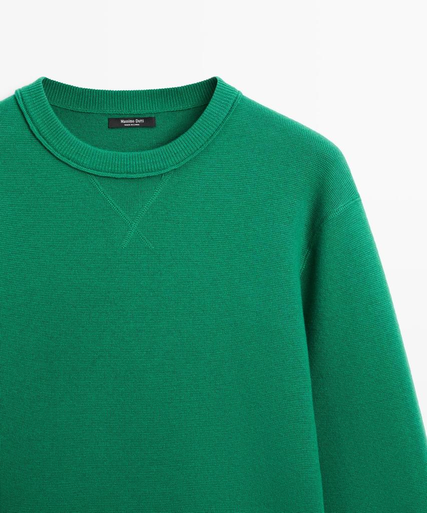 Masimodutti Cotton Blend Knit Sweater