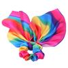 Haarschmuck mit Schleife Haargummis Mädchen Frauen Elastische Haargummis Elastische Regenbogen-Bänder Haar-Scrunchie Pferdeschwanzhalter