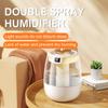 Zvlhčovač vzduchu 1,3L Nádrž na vodu USB Přenosný Dvojitá tryska Studená mlha Ložnice Tichý zvlhčovač vzduchu Inteligentní digitální displej Vlhkost vzduchu