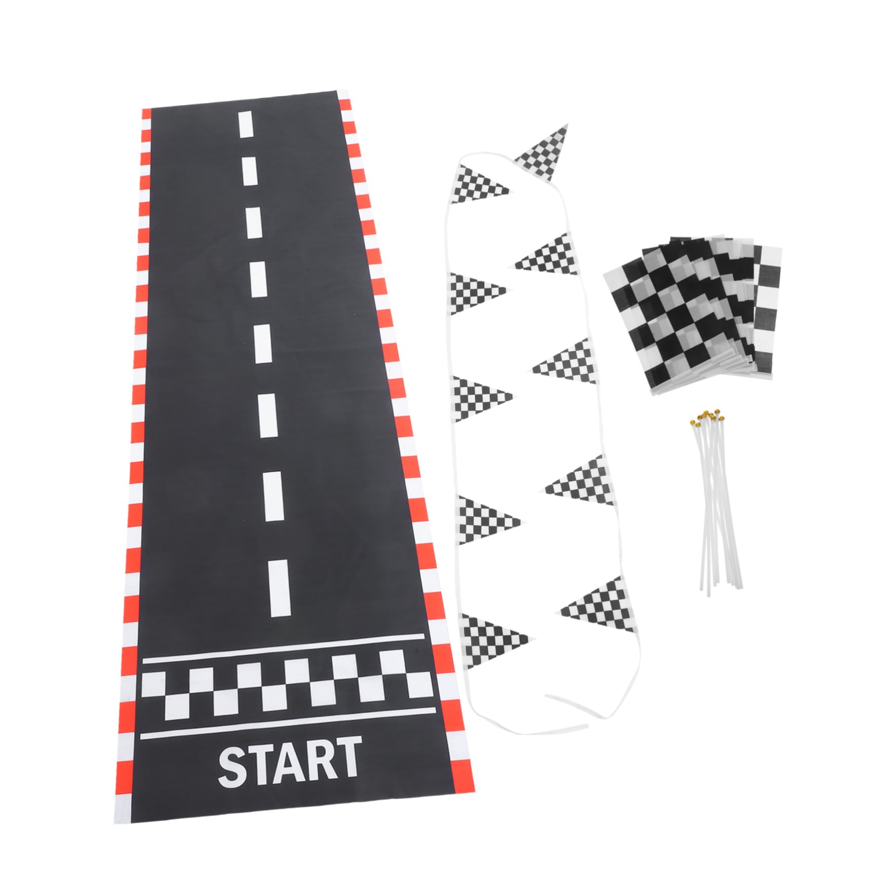 PHENOFICE Birthday Racing Decorations: 1 Set of Race Car Party Decoration Flags for Racing Car Birthday Party Decorations