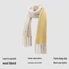 Bananain Women's Color Block Wool Blend Tassel Scarf