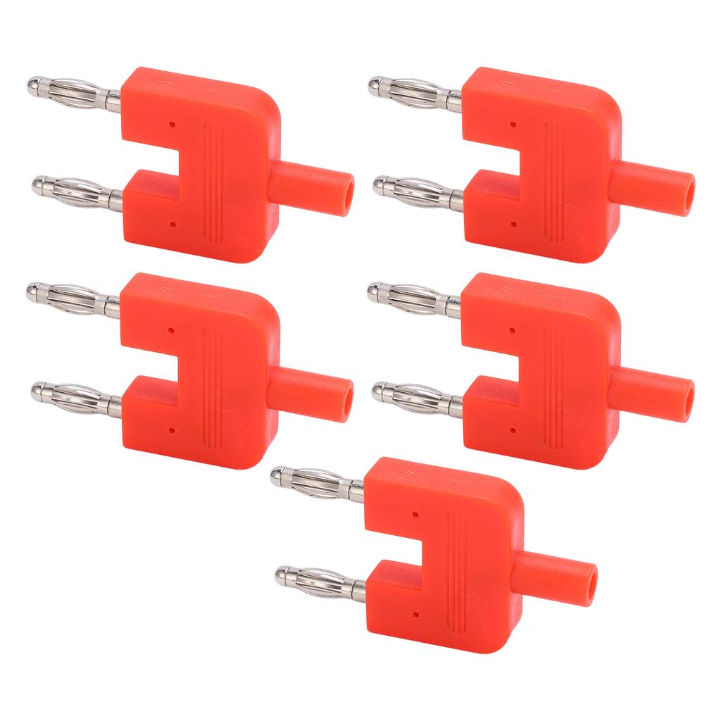 5Pcs Dual Banana Plug Double Row 1 Female To 2 Male Strong Connectivity Good Conductivity Banana