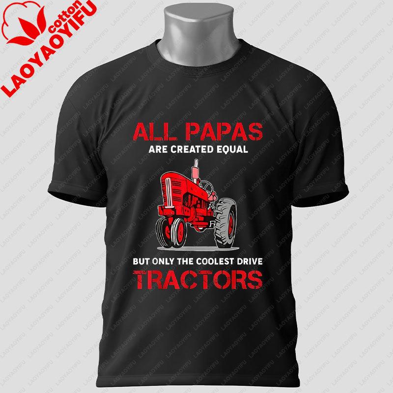 Unisexs Funny GerUnisex Tractor TShirt with Du Fährst SUV 100 Cotton Short Sleeve Casual Humor Style Outdoor Sports Tshirt