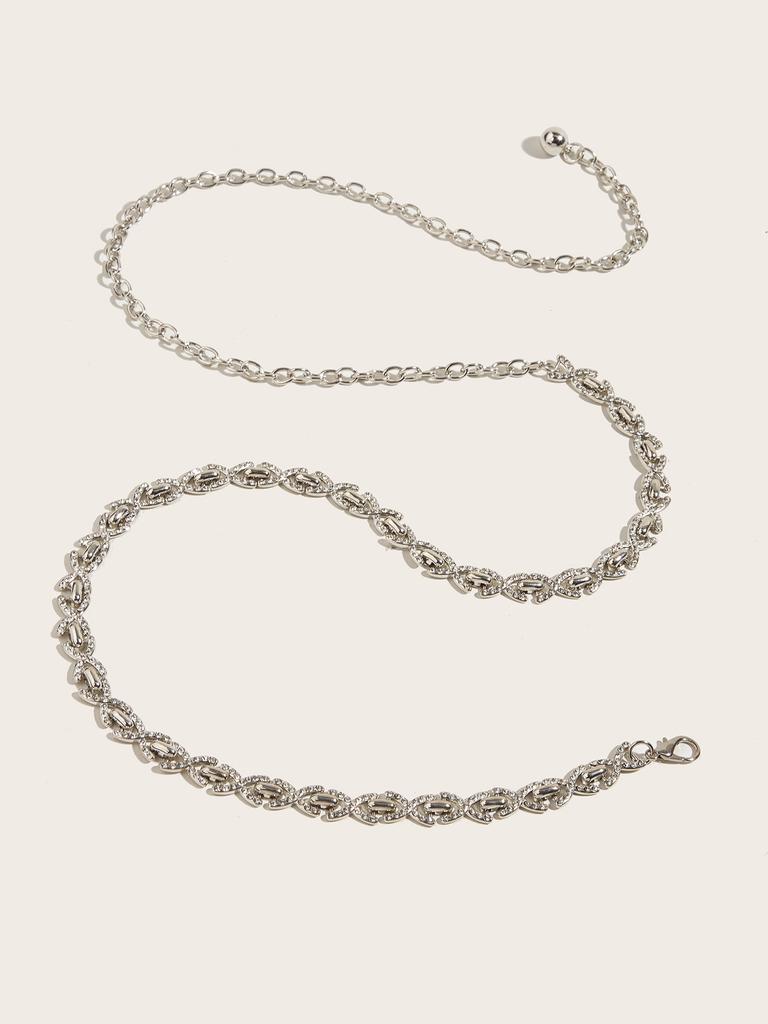Rhinestone Waist Chain Metal Accessories Belt With Skirt Dress Waist Chain Decoration Thin Belt Tide