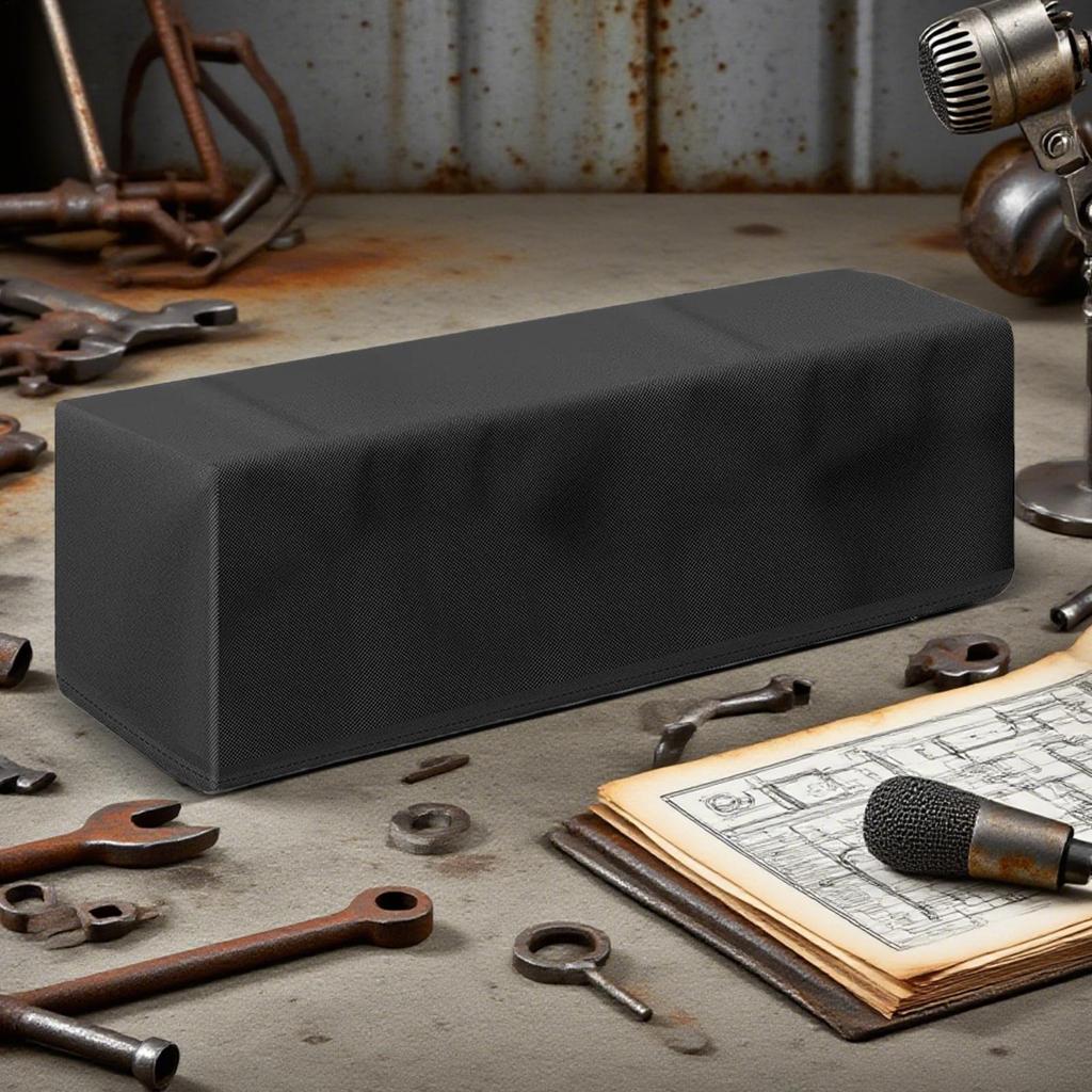 Rectangular Fire Pit Cover 600D Oxford Cloth Tabletop Fire Pit Protection Cover Waterproof Tear-Resistant Cover Outdoor