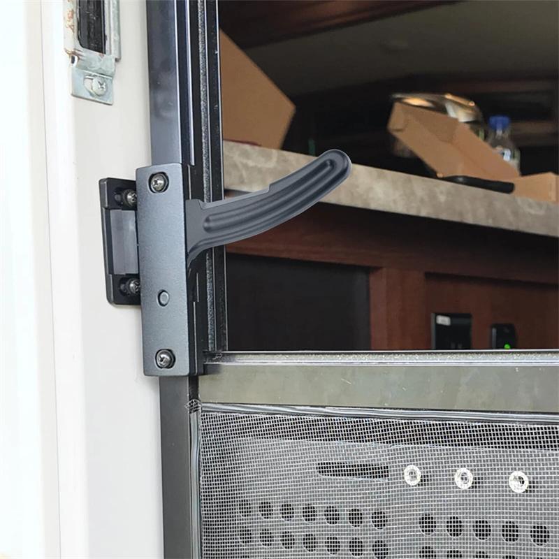 Aluminum Leisure Rv Screen Door Latch Hand Handle Kit For Driver Side Door - Camper Motorhome Travel Trailer