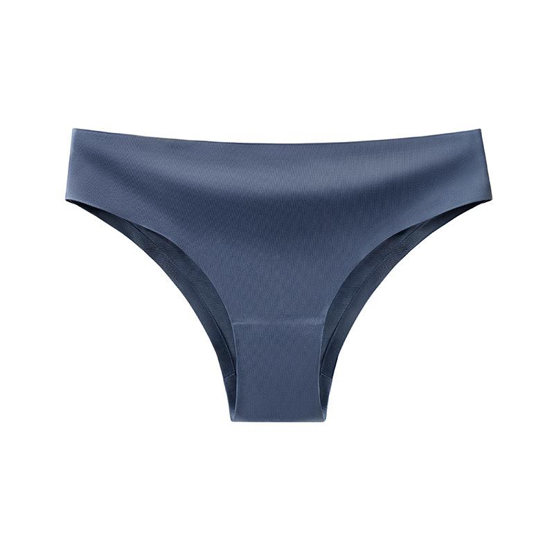 

Спортивные трусы-стринги Ice Silk бесшовное женское нижнее белье сексуальные трусики L серо голубой